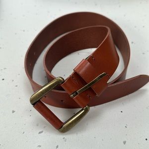 Zara brown leather belt